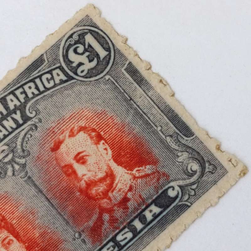 British South Africa company double head clandestine roulette One Pound stamp