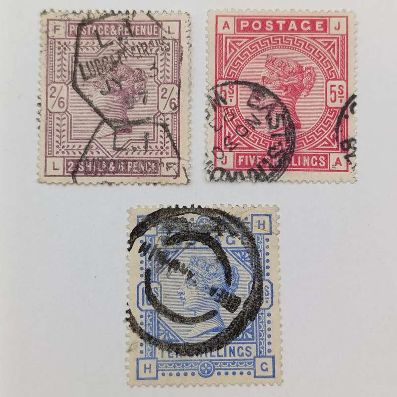 Great Britain 1884 stamp set - Victorian - high value used hinged