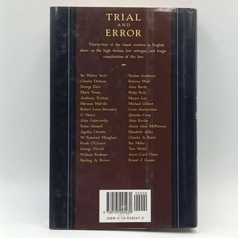 Trial and Error - An Oxford Anthology of legal Stories by Fred R. Shapiro and Jane Garry