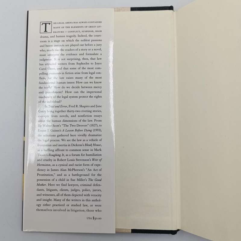 Trial and Error - An Oxford Anthology of legal Stories by Fred R. Shapiro and Jane Garry