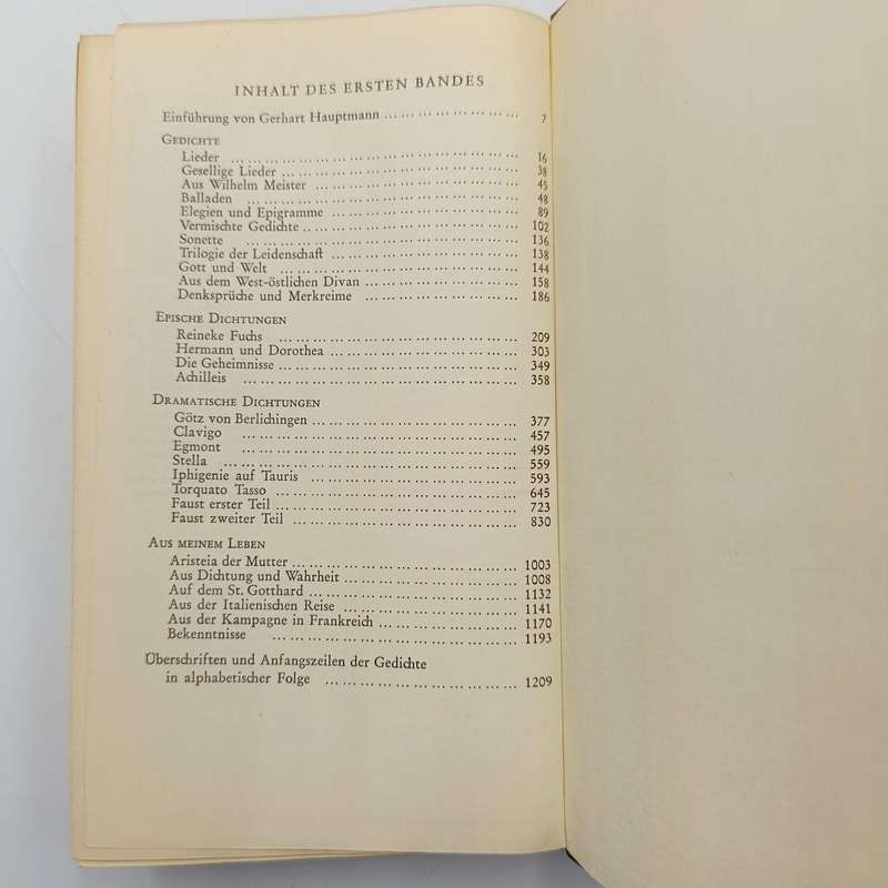 Set of John Wolfgang von Goethe Werke in Zwei Bänden - Volume 1 and 2 - German edition