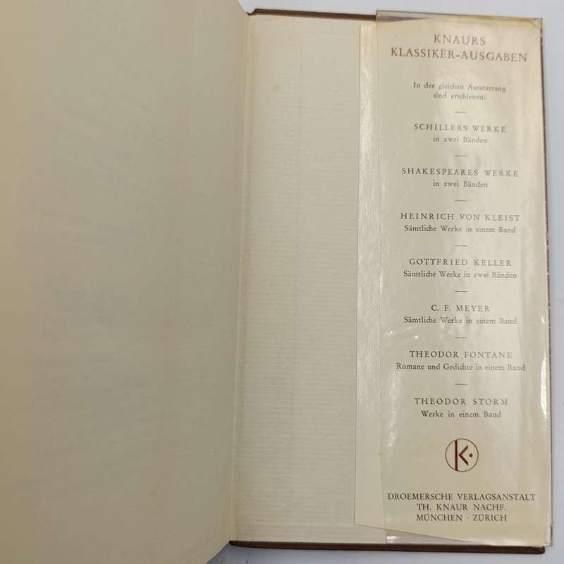 Set of John Wolfgang von Goethe Werke in Zwei Bänden - Volume 1 and 2 - German edition