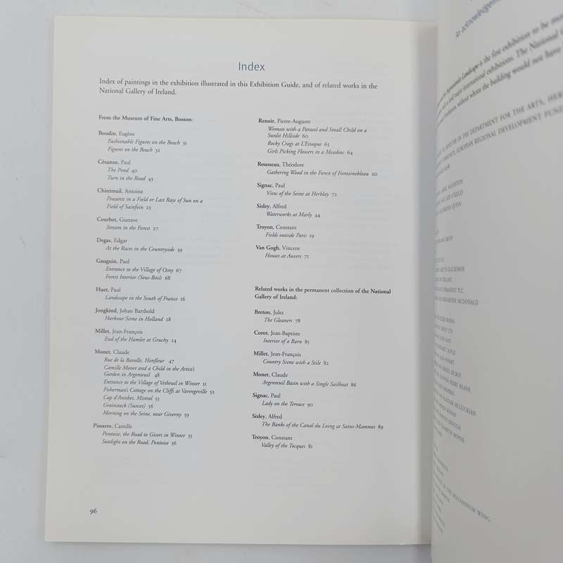 Monet Renoir and the Impressionist Landscape Ethibition guide