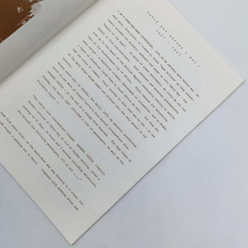 Set Course for Table Bay by John Banley - signed by author