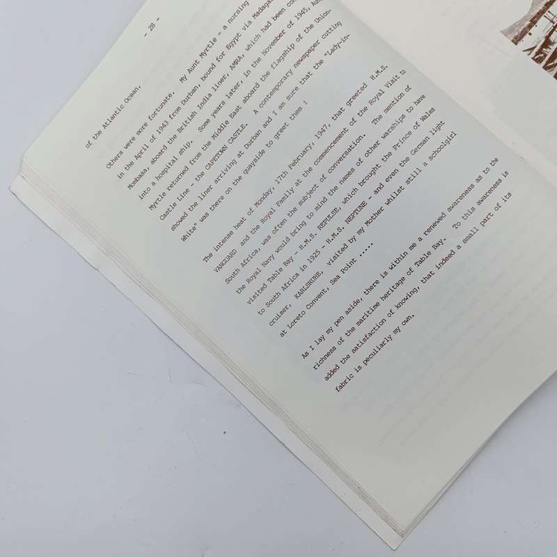 Set Course for Table Bay by John Banley - signed by author