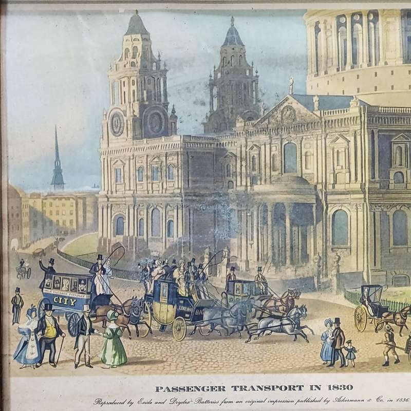 Passenger Transport in 1830 print in frame