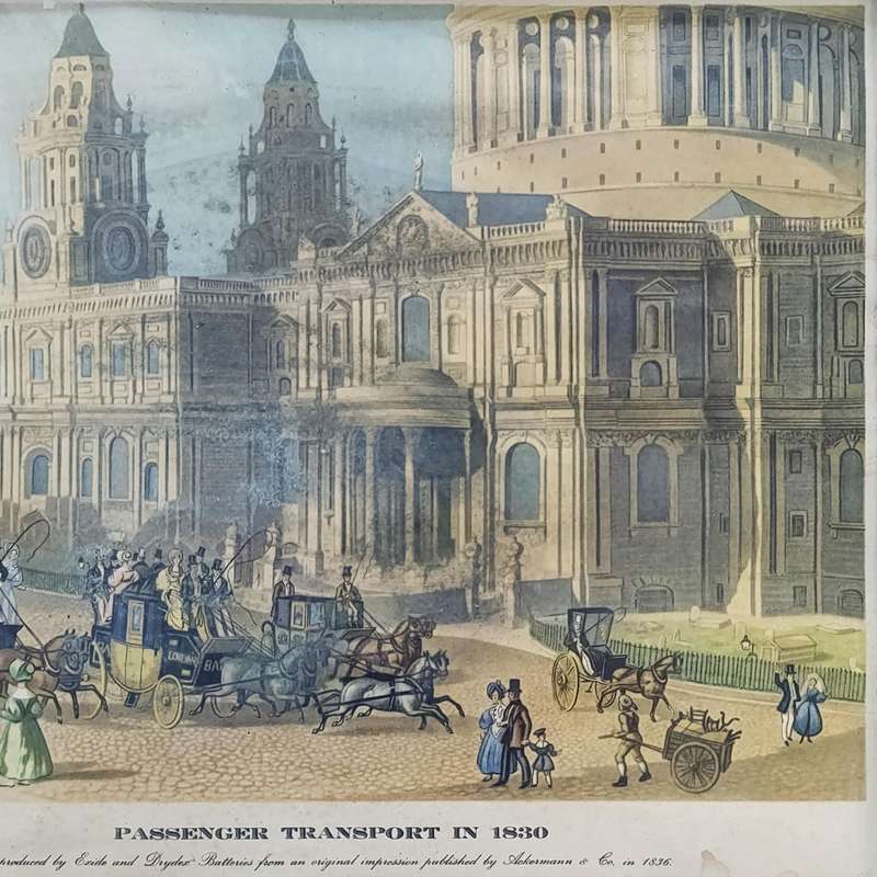 Passenger Transport in 1830 print in frame