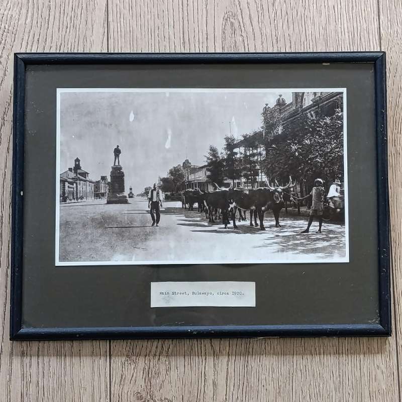 Antique photo of Bulawayo Main Street - Circa 1920