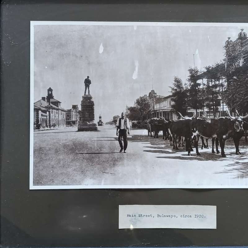 Antique photo of Bulawayo Main Street - Circa 1920