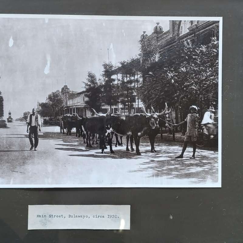 Antique photo of Bulawayo Main Street - Circa 1920