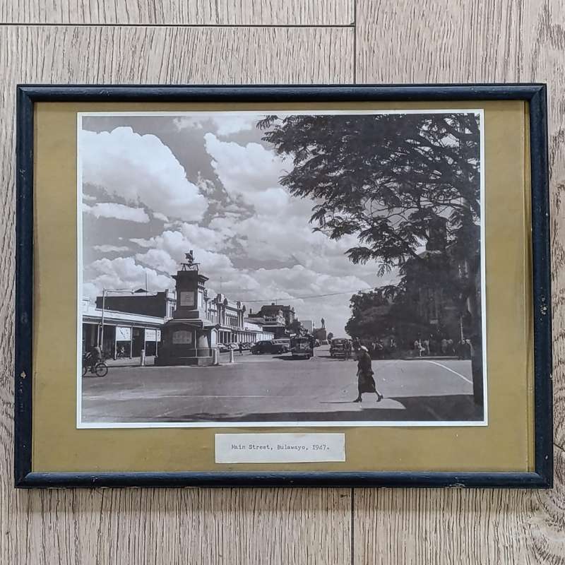 Vintage photo of Bulawayo Main Street, Circa 1947