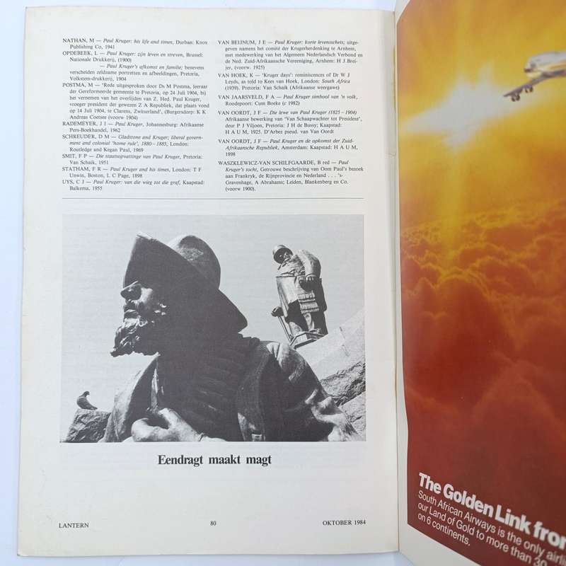 Lantern magazine - Paul Kruger Special Edition - October 1984 Volume 33 No. 4