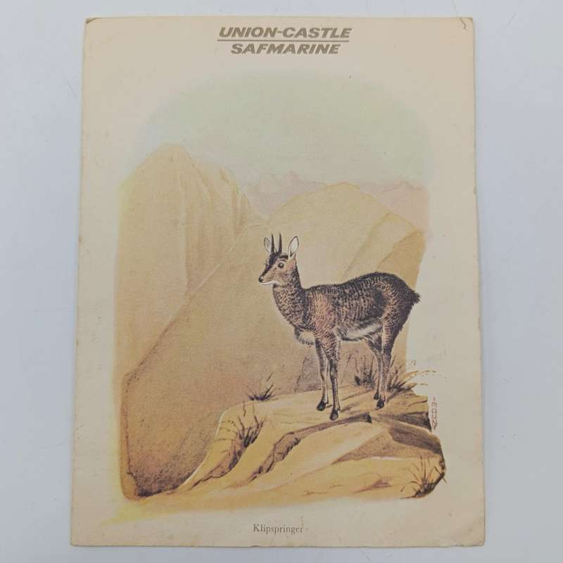Union Castle Line 1974 Pendennis Castle menu plus 17 photos and cards dating back as far as 1932
