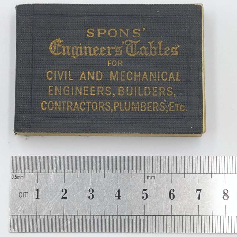 Vintage Spons Engineers Tables pocket booklet