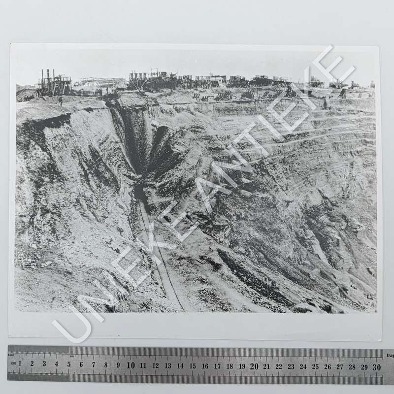 Antique photo reprint of mining at Kimberley Big hole - circa 1880's