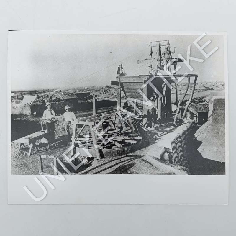 Antique photo reprint of Miners sorting and sieving gravel at Kimberley Diamond Mines - circa 1872