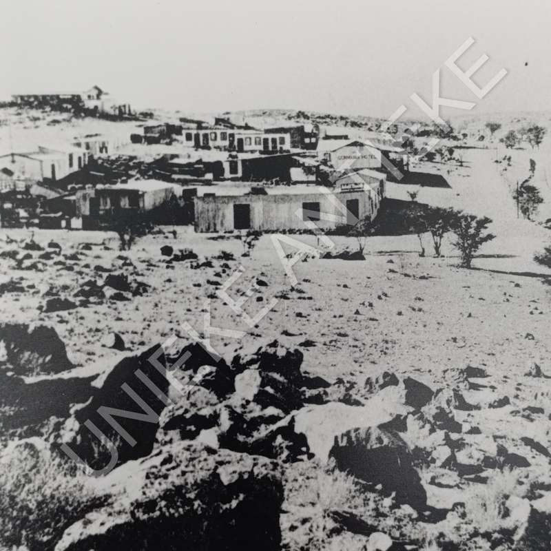 Antique photo reprint of Luderitz GSWA with view of Germania Hotel