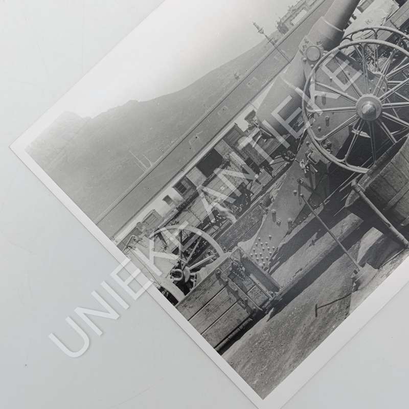 Antique photo reprint of Cannon transported by rail at Cape Town Railway yard