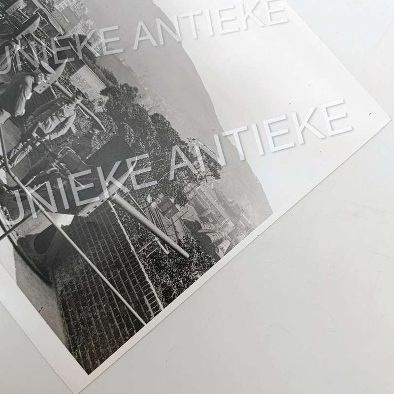 Antique photo reprint of Gunners on Cape Town Castle wall