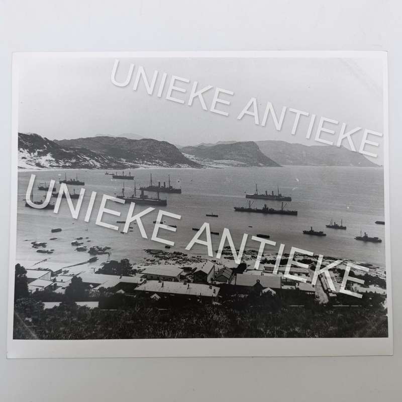 Antique photo reprint of Naval ships in Simonstown