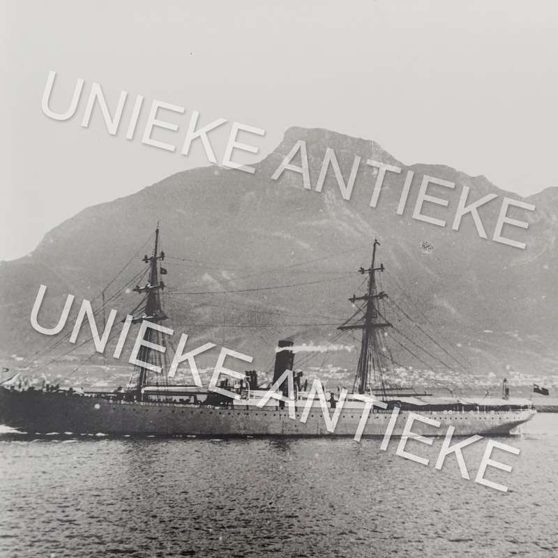 Antique photo reprint of SS Drummond Castle leaving Cape Town Harbour