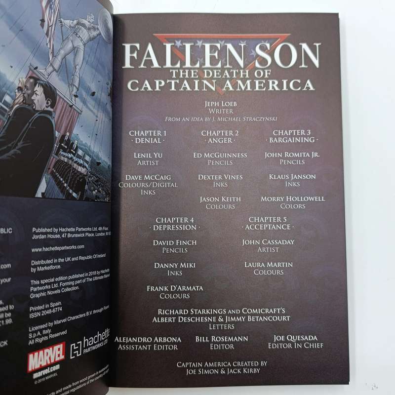 Marvel #91 Fallen Son - The Death of captain America graphic novel