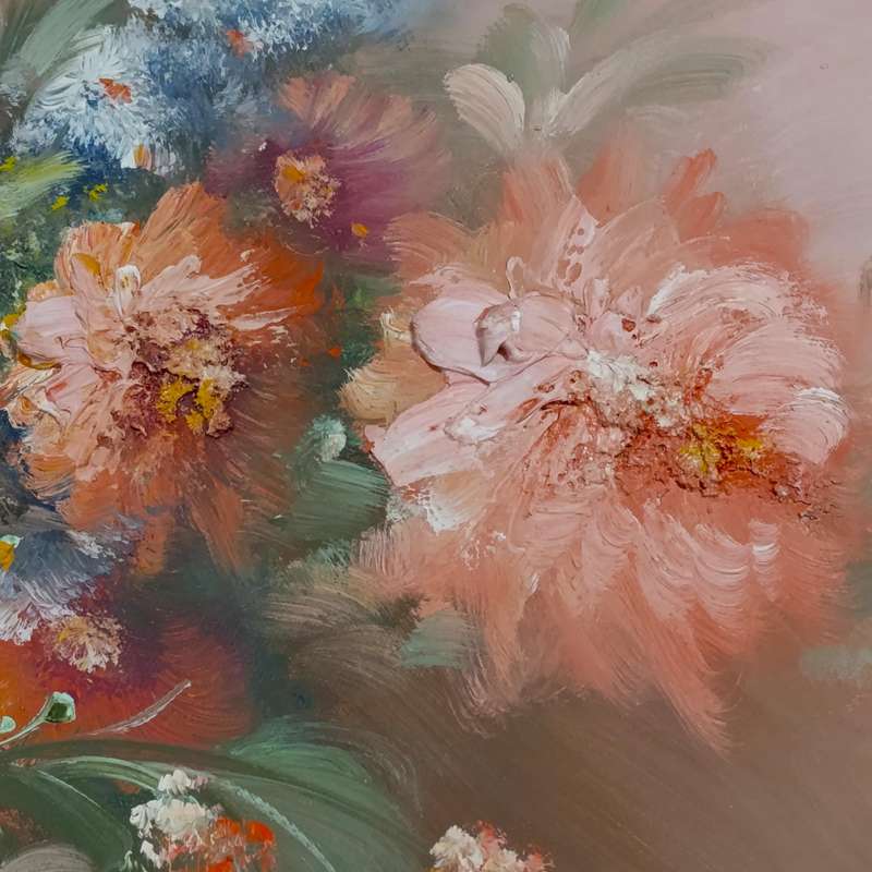 Beautiful Still Life flower oil painting by K. Stone