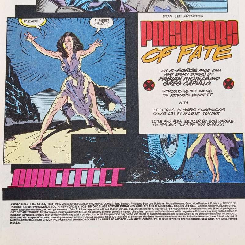 Lot of 6 vintage X-Force comics - #1, #23, #24, #35, #37, #49 - 1991/ 1995 issues