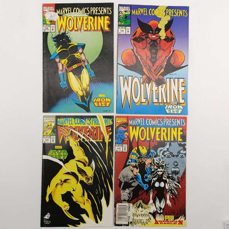 Lot of 4 Wolverine and Ghost Rider double sided comics - #130, 133, 134, 135 - 1993 issue