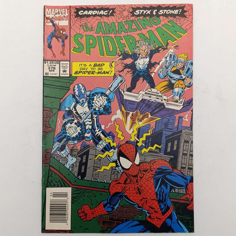 Lot of 3 The Amazing Spider-Man comics - #369, 373, 376 - 1992/1993 issues