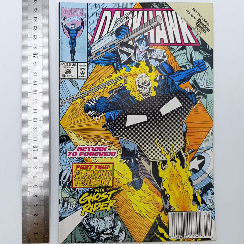 Lot of 3 vintage Marvel comics - 1992 issues - Darkhawk, Deathlok, Nightstalkers