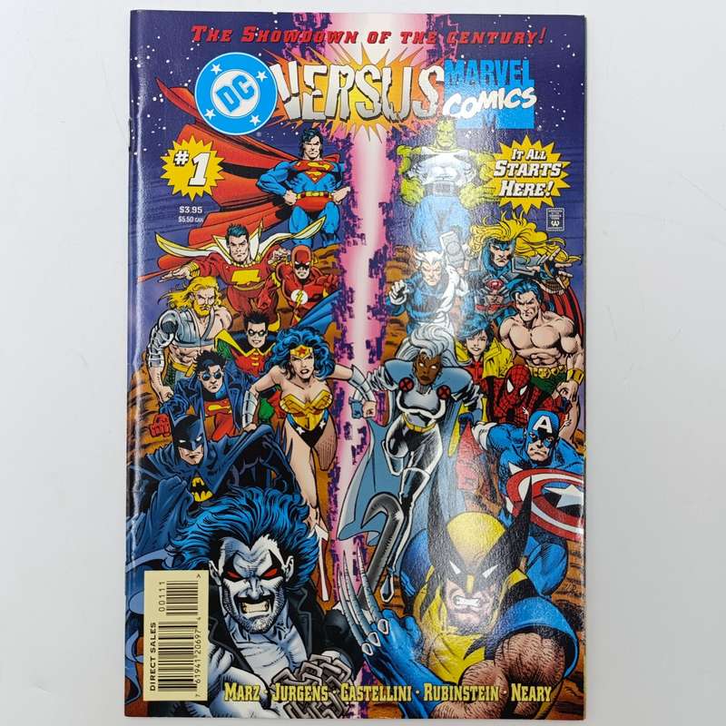 Lot of 4 vintage comics 1996 issues - Wolverine, Askanison, Generation X, DC versus Marvel