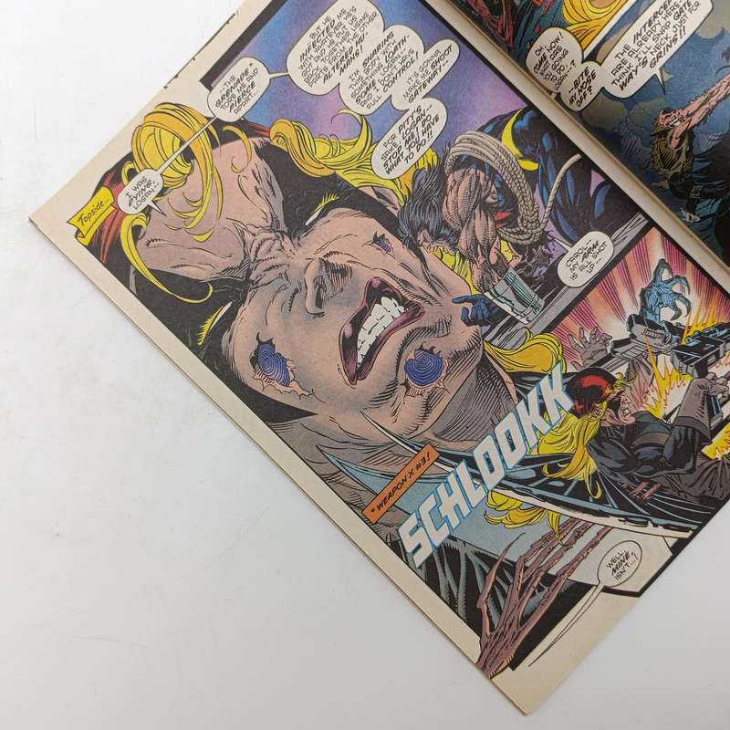 Lot of 4 vintage Comics - 1996 South African issue: Weapon X 8 Wolverine 9 Mortal Kombat 2 and 3
