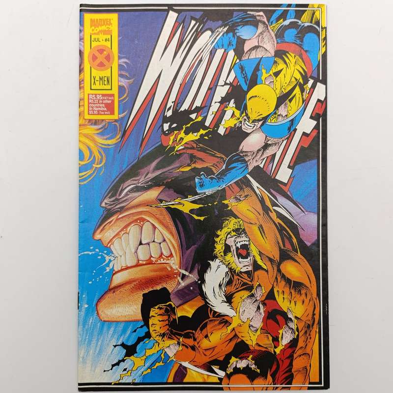 Lot of 3 vintage Marvel comics - 1995 South African issue: Wolverine 1,2 and 4