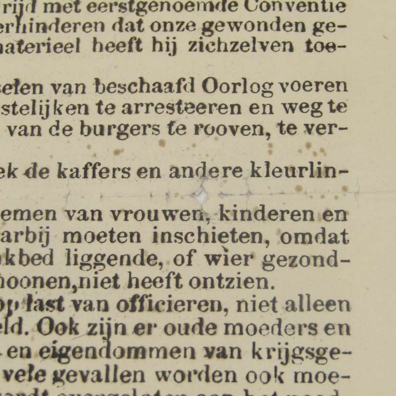 Orange Free State information pamphlet. Issued Te Velde 14 January 1901 by M. T. Steyn (President of