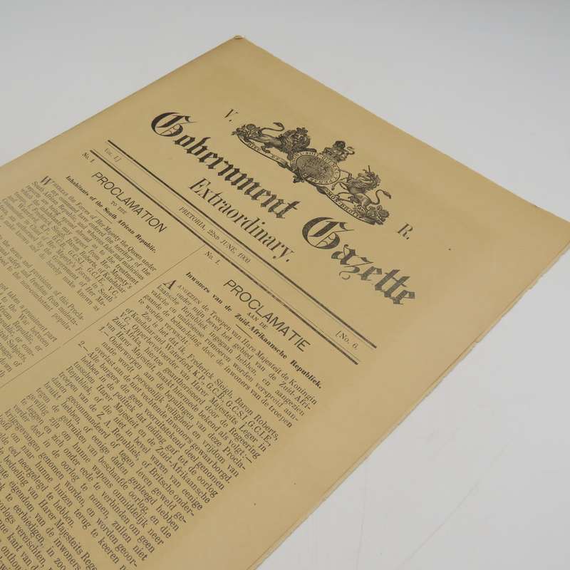 Boer War Post Occupation of Pretoria proclamation by Lord Roberts on 22 June 1900