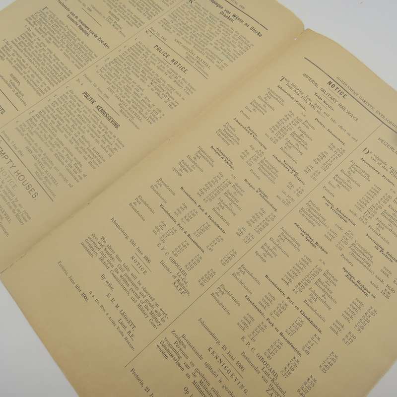 Boer War Post Occupation of Pretoria proclamation by Lord Roberts on 22 June 1900