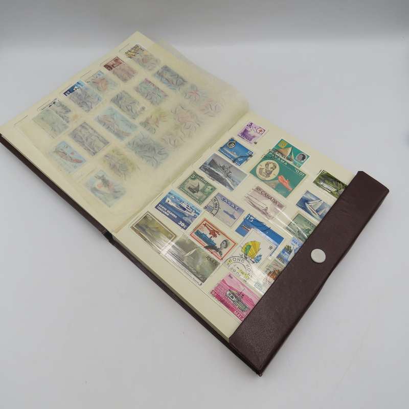 Stamp Album with collection of 360 ship stamps