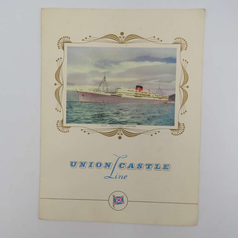 Union-Castle RMMV Athlone Castle Farewell dinner menu - 6  September 1961