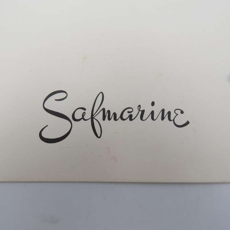 SAFmarine SA Vaal dinner menu 26 September 1972