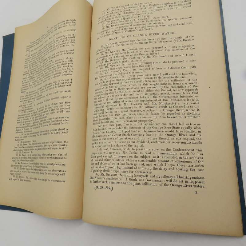 1899 Cape of Good Hope report of the Cape Colony and Free State representatives