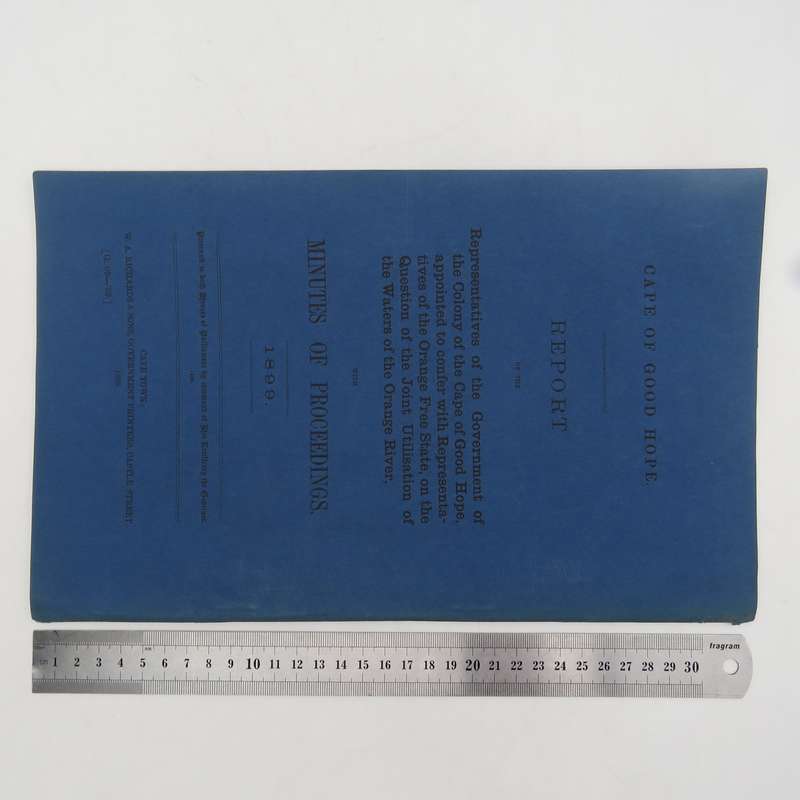 1899 Cape of Good Hope report of the Cape Colony and Free State representatives