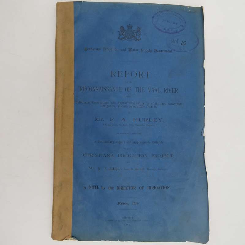1905 Transvaal Irrigation and Water Supply department Report on the Reconnaissance of the Vaal River
