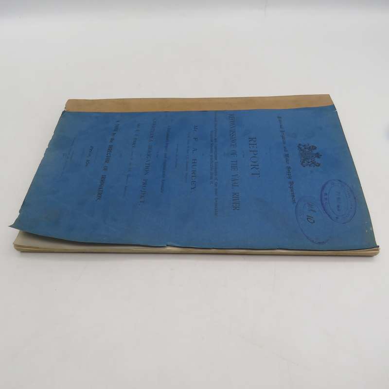 1905 Transvaal Irrigation and Water Supply department Report on the Reconnaissance of the Vaal River