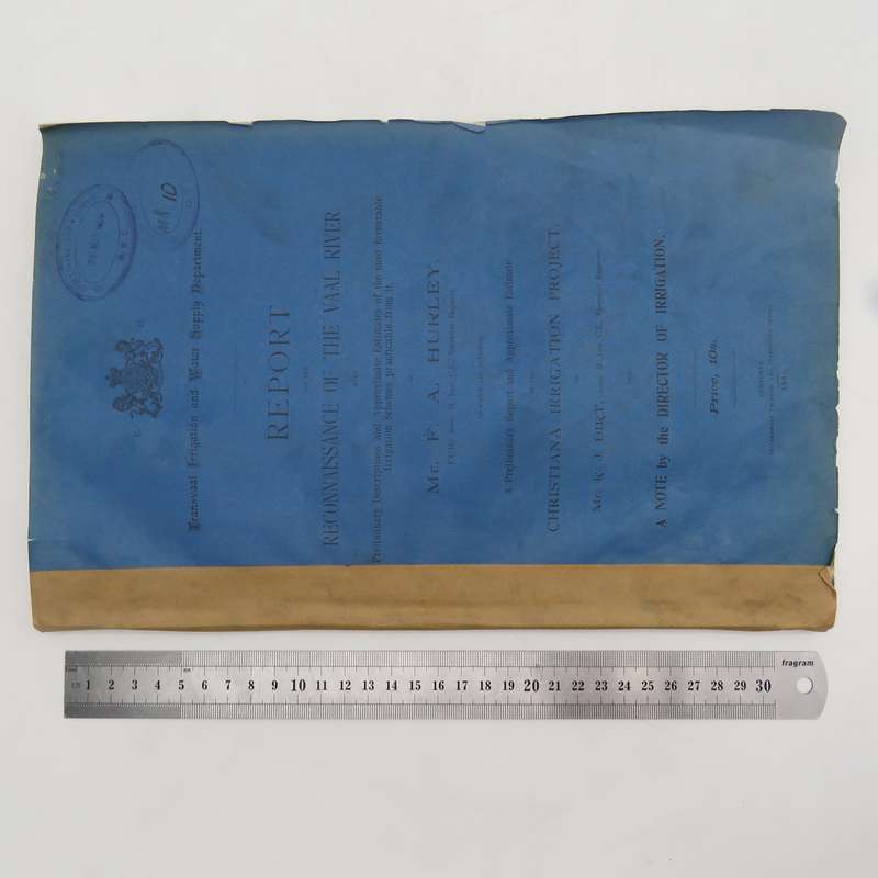 1905 Transvaal Irrigation and Water Supply department Report on the Reconnaissance of the Vaal River