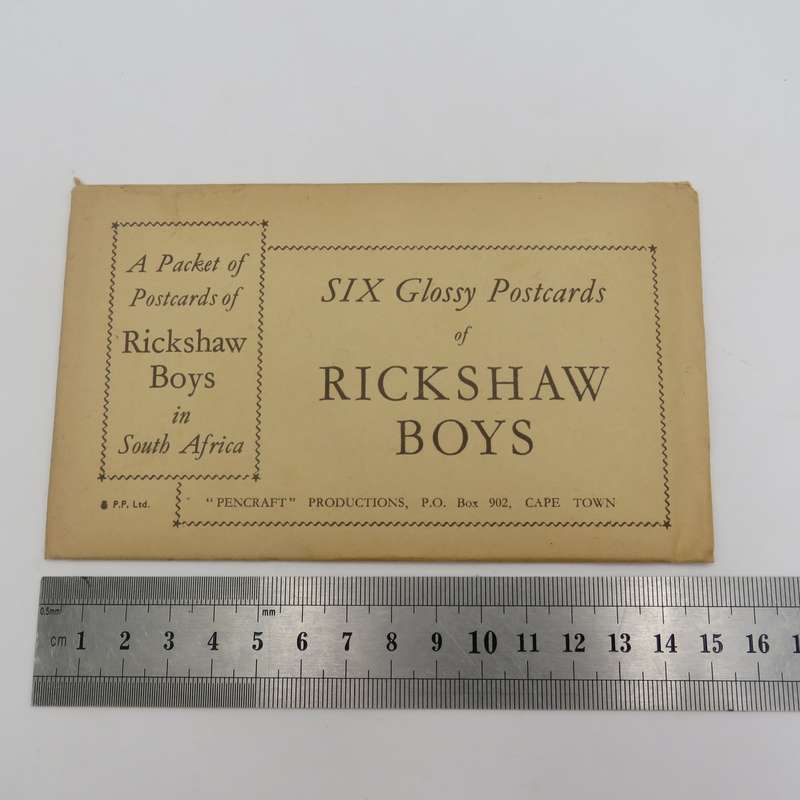 Packet of 6 vintage Rickshaw Boys postcards in original packaging