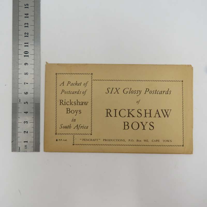 Packet of 6 vintage Rickshaw Boys postcards in original packaging