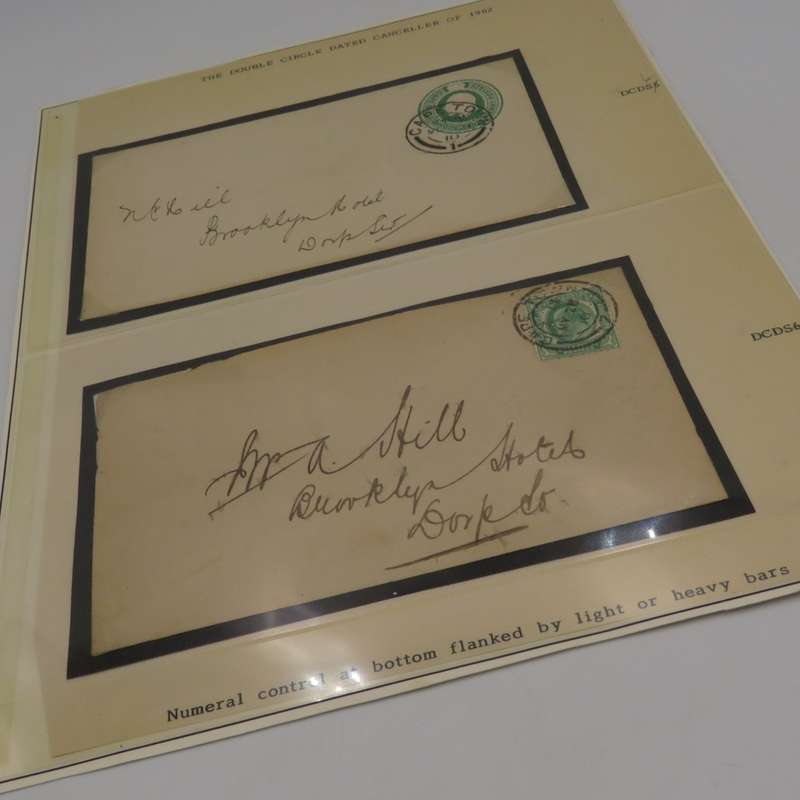Pair of Envelopes Cape Town to the Brooklyn Hotel in Dorp St. Both with Double Circle dated cancel