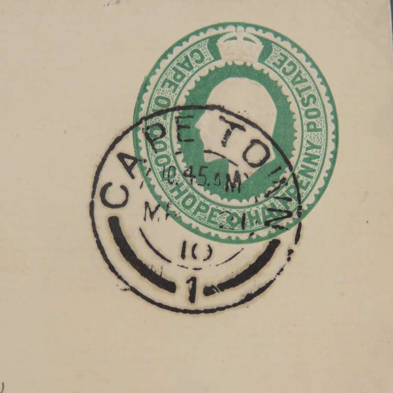 Pair of Envelopes Cape Town to the Brooklyn Hotel in Dorp St. Both with Double Circle dated cancel