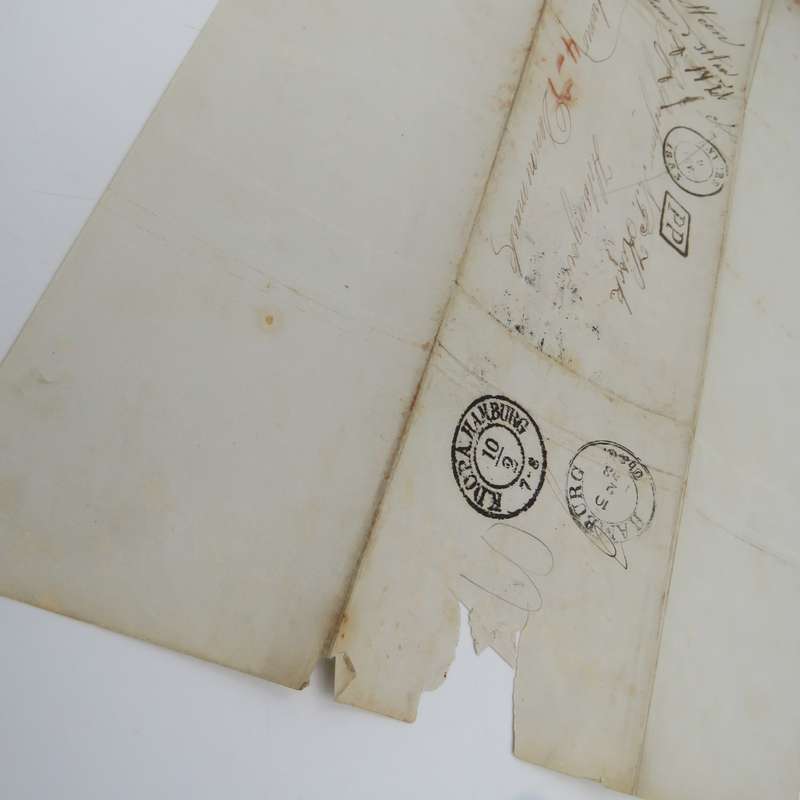 1853 Cover from Antwerp to Elsinore (Denmark) forwarded through the Danish Post Office in Hamburg.
